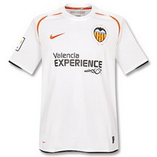 Official Valencia home 2008-2009 soccer jersey