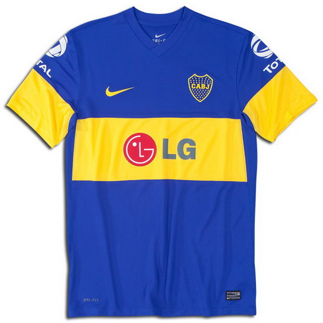 Boca Juniors 2011-2012 home blue and yellow jersey