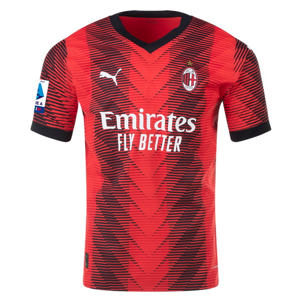Milan 2023-2024 home red and black jersey