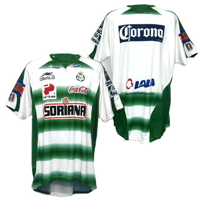 Santos Laguna Jerseys: 2007-2008 home soccer jersey picture.